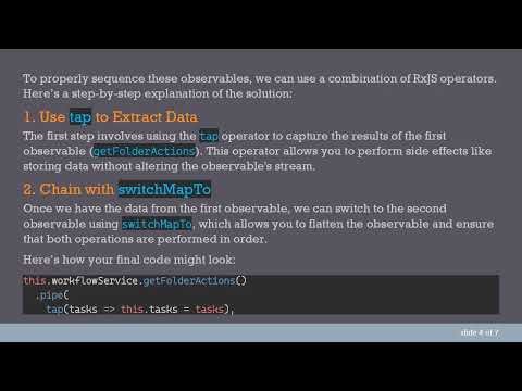 Sequencing Observables in Angular: How to Ensure the First Runs Before the Second