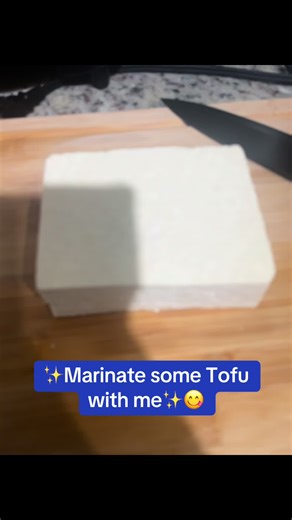 ✨Marinated Tofu (Overnight)✨ ~The longer it marinates the better~ ‼️Season to your liking, based on the flavor your going for‼️ 1. Choose and Prepare the Tofu \t•\tUse extra-firm or firm tofu for best results. \t•\tRemove tofu from packaging and drain excess liquid. \t•\tPress the tofu for 15–30 minutes: \t•\tWrap in a clean towel or paper towels. \t•\tPlace a flat surface on top (plate or cutting board) and add light weight. \t•\tThis step is critical for allowing the marinade to penetrate. ⸻ 2