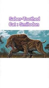 Iconic Saber-Toothed Cat – Smilodon #smilodon #sabertooth #sabertoothtiger #prehistoric #extinct