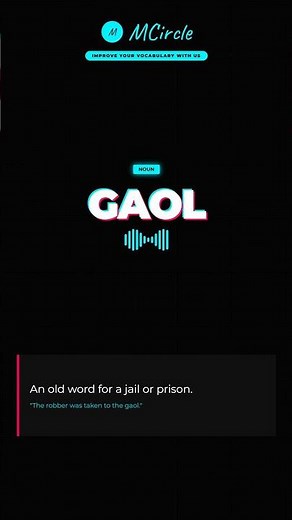 Learn English: What is Gaol? | Vocabulary Shorts