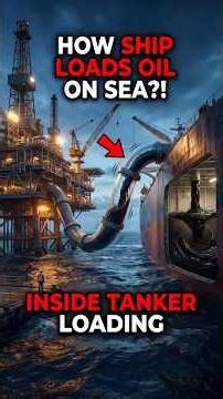 How Offshore Platforms Load Giant Oil Tankers?! 😱 #shorts #ocean