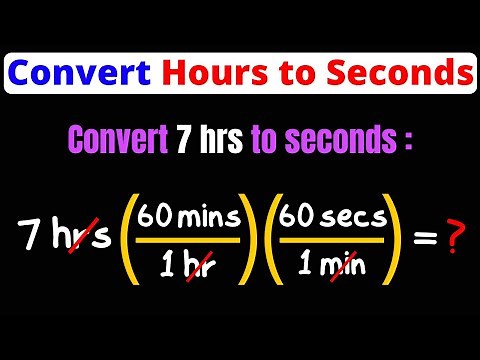 Convert Hours to Seconds | hrs to secs | Unit Conversion | Dimensional Analysis | Eat Pi