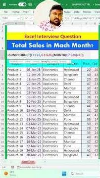 SUMPRODUCT Magic Crack Any Excel Interview Question