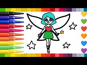 How to Draw A Beautiful Fairy 🧚✨ Easy Step by Step | Easy Art Tutorial
