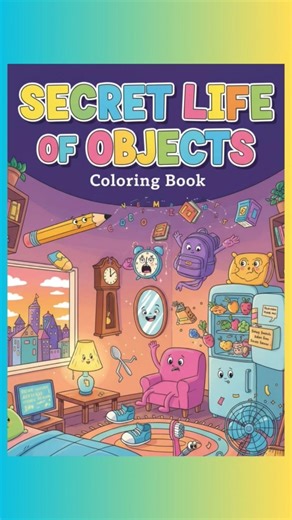 Secret Life Of Objects Coloring Book #coloringbook #coloringpages #coloringfun #coloringtime