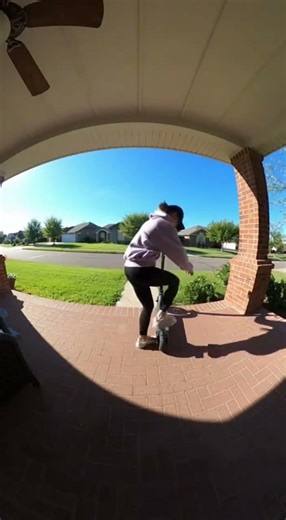 scooter ride turns blue 😂🛴💙 (caught on ring camera)