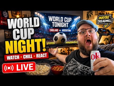DAY OFF CHAOS LIVE 😴🍳⚽ Cooking, World Cup Watch-Along & MAYBE the Treadmill?!