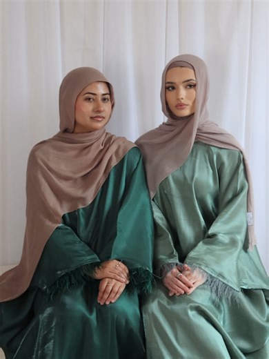 Stylish Two Tone Shimmer Butterfly Abayas for Women