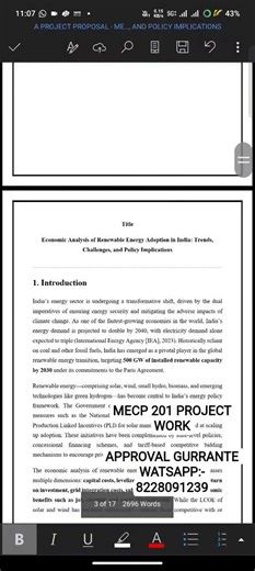 IGNOU ma economics project work / mecp 201 / mecp 101 project work synopsis proposal wtsp 8228091239