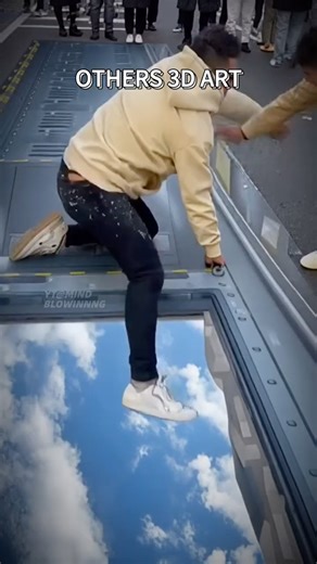 REAL 3D Street Art VS THIS ONE ☠️ #3dart #mindblowing #edits #illusion #trendingnow