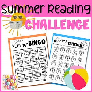 Summer Reading Challenge: BINGO, Reading Log, Reading Tracker, Parent Letter