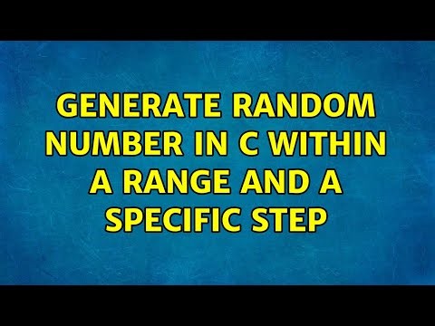 Generate random number in C within a range and a specific step (2 Solutions!!)