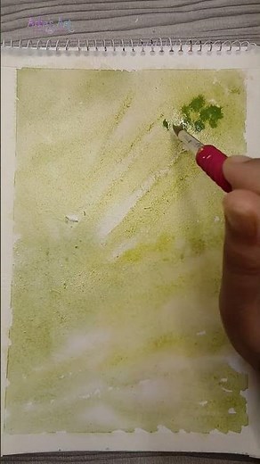watercolor landscape tutorial easy #MistyForest#LandscapePainting#NatureArt