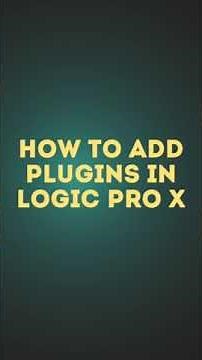 How To Load Plugins In Logic Pro X !