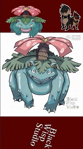 How t draw all pokemon challange 3# #shortsfeed #pokemon #speedpaint #digitalart #drawing #venusaur