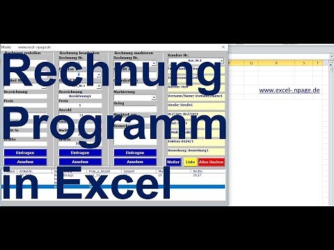 6 Rechnungsprogramm mit Kundendatenbank und Produktpalette in Excel VBA selber erstellen