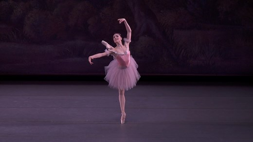 Soloist Emily Kikta exemplifies the strength and poise required in George Balanchine's Raymonda Variations. Catch Raymond Variations on the dynamic Masters at Work II program this winter, featuring Balanchine's Kammermusik No. 2 and Le Tombeau de Couperin, alongside Jerome Robbins' Antique Epigraphs. Don't miss out, learn more at nycballet.com/mastersatwork2 | New York City Ballet