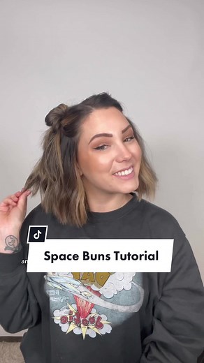 Space Buns Hairstyle Tutorial for Short Hair | 10K Followers Celebration