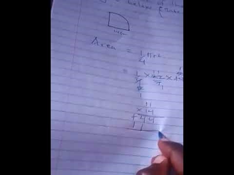 Finding Area Of a Quadrant / Explained For P7 Learners