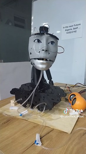 Robot Crying ربوت يبكي ..مدرسة دبيب تاك لتعليم الروبوتيك سطي #setif #robot #cry #invention #horror #algeria #sentimental #love