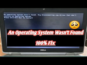An Operating System Wasn't Found Try Disconnecting Any Drives That Don't Contain An Operating System