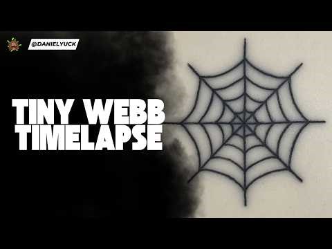 Easy Spider Web Tattoo Timelapse | Easy Follow Along For Beginners