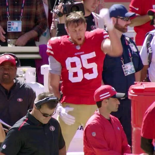 George Kittle sits down with his childhood hero Brian Urlacher to talk TD celebrations... And Urlacher's lone receiving touchdown from his Pro Football Hall of Fame career! #NFL100 | NFL