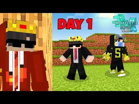 Minecraft SMP Day 1 – Exploring & Building My First House 🏠💀