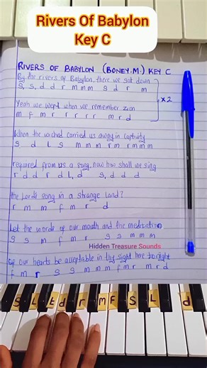 Rivers Of Babylon: Piano Tutorial & Solfa Notes