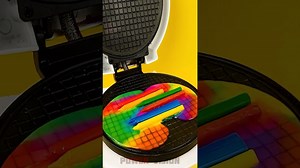 Waffle Iron vs Wax Crayons #crayon #satisfying | Power Vision