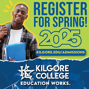 🎉 REGISTER FOR SPRING NOW! 🎉 Become a Kilgore College Ranger and start your future strong. Register here 💙 https://www.kilgore.edu/admissions/new-students/ | Kilgore College