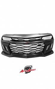2010-2015 Chevy Camaro ZL1 Front Bumper Conversion 7pcs Full Kit Flat BLK Body Kit