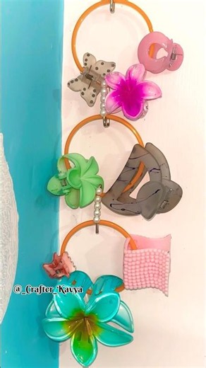 DIY Hair Clip Organiser🌻 #shorts #trending #diy #viralvideo #sorts #organizer #handmade #craftideas