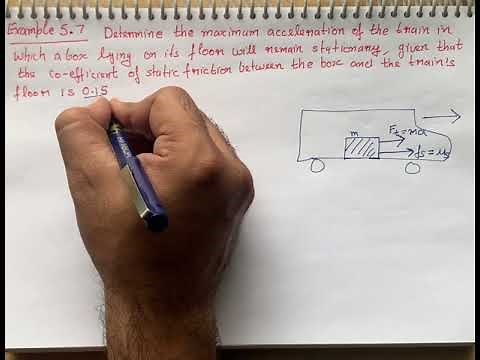 Determine the maximum acceleration of the train in which a box lying on its floor will remain statio