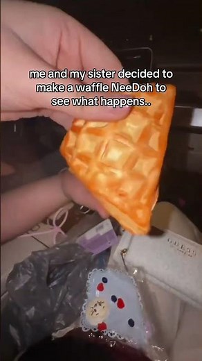 me and my sister decided to make a waffle NeeDoh to see what happens..