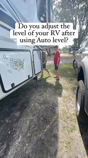 75K views · 173 reactions | We’re wondering how many people do this? We have auto level on our 5th wheel, but it doesn’t work to our satisfaction, so we always double check and adjust, do you do this? #rv #rvlife #nomads #autolevel #enjoyintheride | Enjoyin the Ride | Facebook
