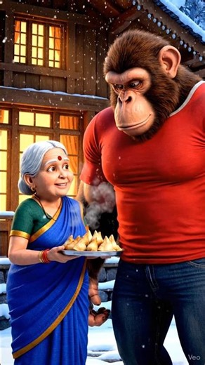 Monkey Gave His Mother A Beautiful Dinosaur #ai #shorts