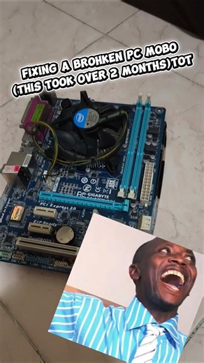 fixing this broken PC(totally not gonna be a cardboard box pc) #mycomputerworks #computerpart