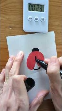 [ASMR] Drawing Ladybug in 1 min | Posca Sounds