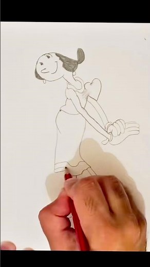Drawing Olive Oyl – Popeye’s Beloved Girlfriend