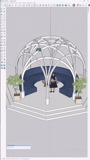 Bringing architectural imagination to life in SketchUp! A fun mix of creativity and structure #art