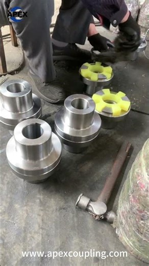 Custom jaw flexible coupling #powertransmission #flexiblecoupling #jawcoupling