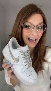 I wear these custom rhinestone sneakers every day