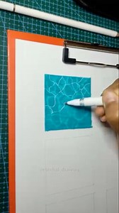 18K views · 267 reactions | How to Draw Water Texture | Marker Rendering Tutorial By: ebtehal_drawing .. #architecture #render #sketch #texture #drawing | Design + Build powered by designosaur | Facebook