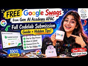 FREE Google Swags from Gen AI Academy APAC 😱 Full Codelab Submission Guide + Hidden Tips!