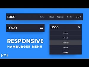 Create Responsive Hamburger Menu using HTML CSS