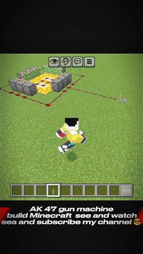 AK 47 gun 🔫 machine build Minecraft plane biome #Minecraft