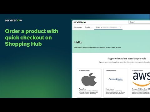 Order a product with quick checkout on Shopping Hub