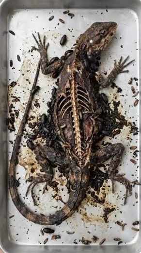 Lizard Decomposition Time-Lapse | Nature’s Recycling Process #birdsounds #decomposition #shorts