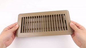 VOISEN Floor Register 4x10, 2 Pack Brown Floor Vent Covers,Heavy Duty Steel Walkable Floor Vents,Vent Covers for Home Floor